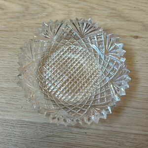 Vintage 1900s Crystal Sauce/Butter Dish